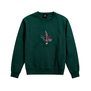 Crew Neck Green Hoodie